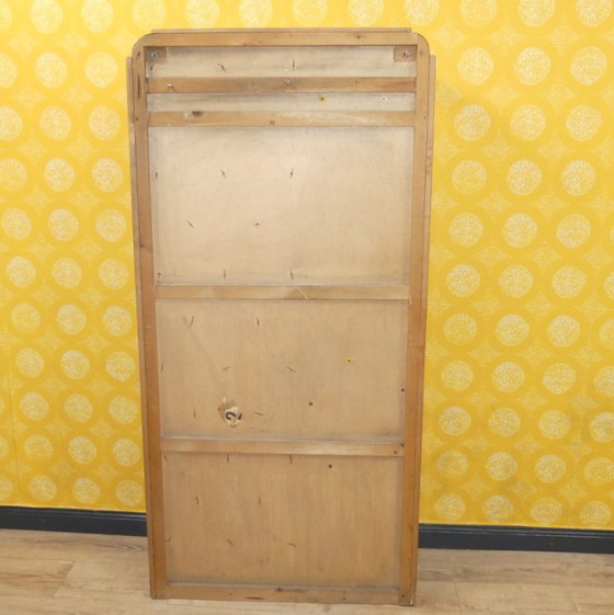 Image 1 of 50s 60s coat rack hat rack umbrella stand mirror box verralux hallway furniture black/red wall mounting mid century retro