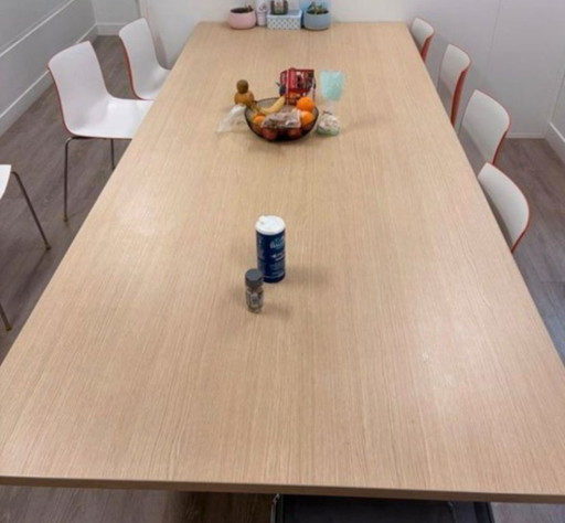 Large solid wood dining table for 10 people