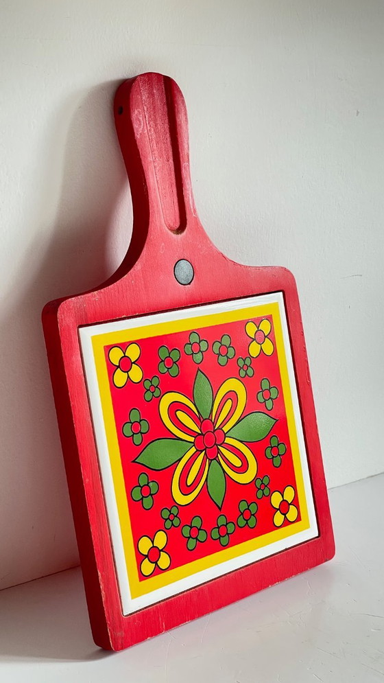 Vintage rode onderzetter – Keukenaccessoires, Ceramic, Wood (photo 8 of 30)