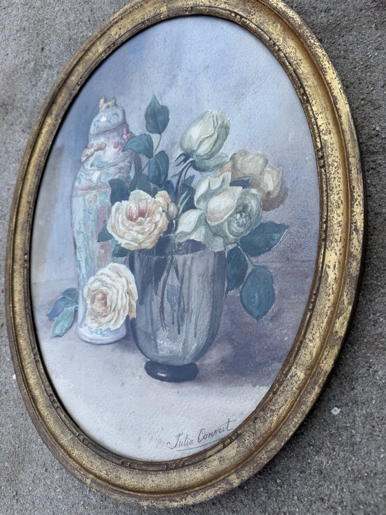 Image 1 of Watercolor Still Life in Antique Style by Julia Convert