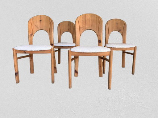 4 Pine Dining Chairs In Koefoed Style