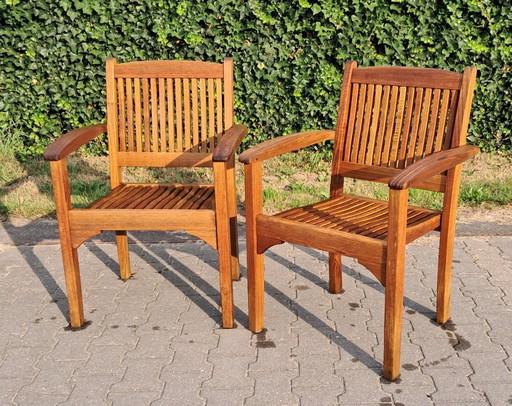 2 sillas apilables de teca Teak & Garden