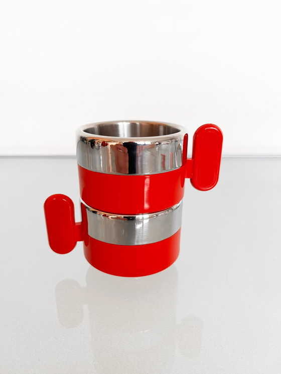 Image 1 of Set di due tazze da caffè espresso e vassoio vintage Morinox