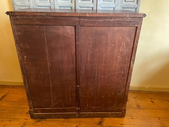Roller shutter cabinet Filing cabinet Music cabinet Art Deco 1930 French – Storage cabinet, Aluminium (photo 10 of 15)