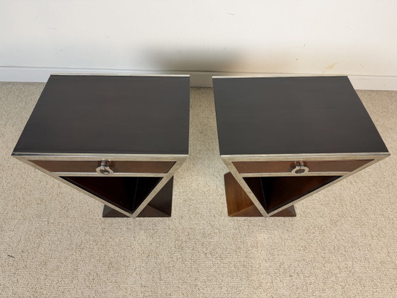 Image 1 of Art Deco "Louvre" bedside tables – Maison Saulaie