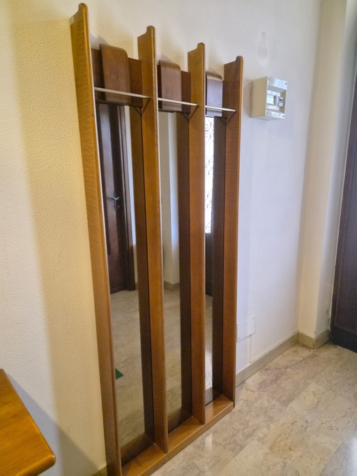 Vintage 1960s/1970s Hallway Coat Rack – "La Moderna" – kapstokken, Glass, Metal