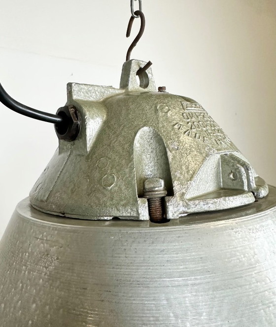 Image 1 of Grey Industrial Explosion Proof Lamp with Aluminum Shade from Zaos, 1970s