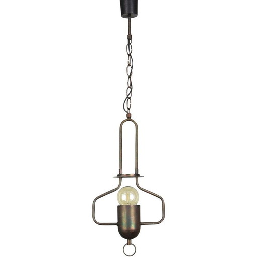 Vintage metalen hanglamp, 1980