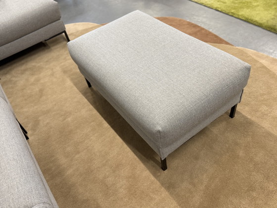 Image 1 of Design on stock Aikon Footstool gray fabric