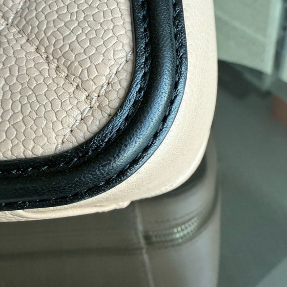 Image 1 of Chanel Camera Filigree Box Bag Large - Caviar Quilted Grained Calfskin Black Beige Gold Hardware Series 23