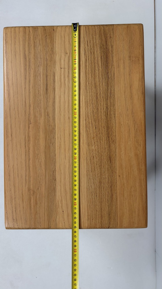 Vintage Brutalist Eiken Hout Bijzettafel Kruk Plantentafel – Wood (photo 10 of 12)