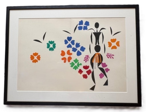 Set van twee modernistische kleurenprints naar Henri Matisse: Duizend-en-een-nacht (1950) en de Jazz-serie (1947).