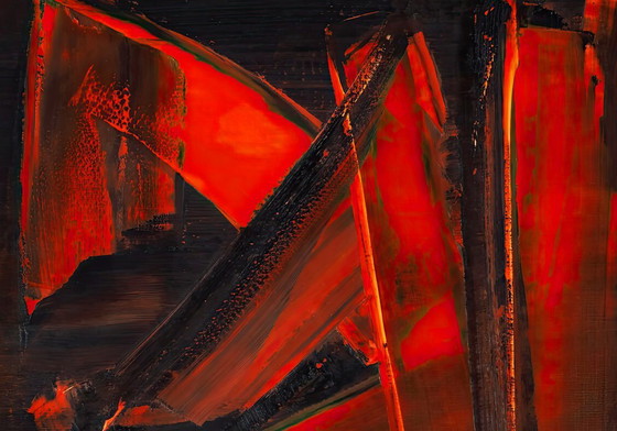 Image 1 of Chef-d'œuvre rouge de Pierre Soulages - 4 août 1961 - Poster 61 × 91 cm