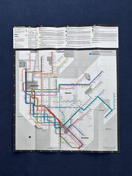 Original 1978 New York Subway Map by Massimo Vignelli, MTA Subway Guide Vintage, Rare Italian Graphic Design (photo 2 of 10)