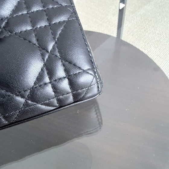Image 1 of DIOR D-JOY MEDIUM - PELLE DI AGNELLO CANNAGE, NERA, FERRAMENTA DORATA