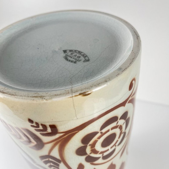 Image 1 of Large "Damascus" Roll Vase, KG Lunéville, 1910-1930