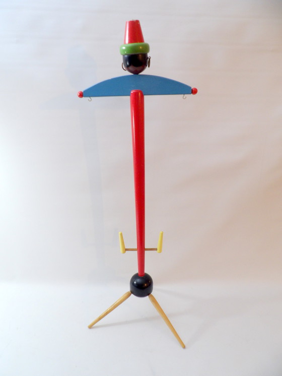 Image 1 of Vintage Wood "Moroccan boy with Fez" Child's Valet Made in France