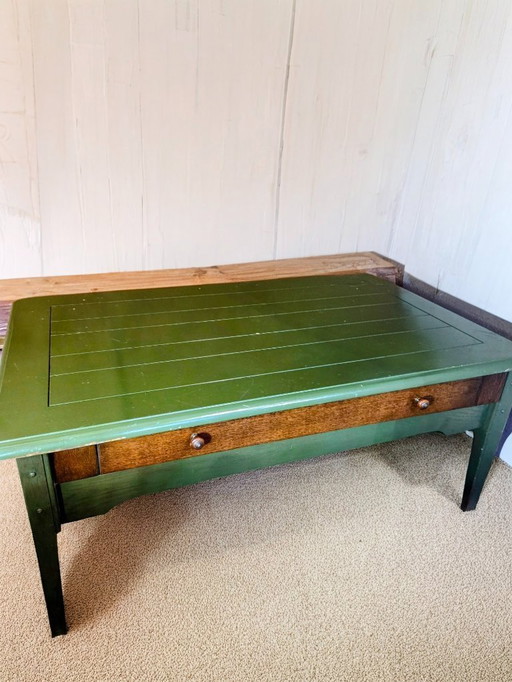 For Sale: Unique Olive Green Side Table/Coffee Table