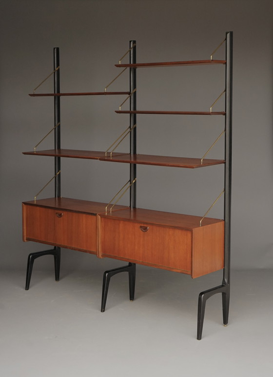 Image 1 of Mid-Century Freestanding Wall System by Louis van Teeffelen for WéBé, 1950s