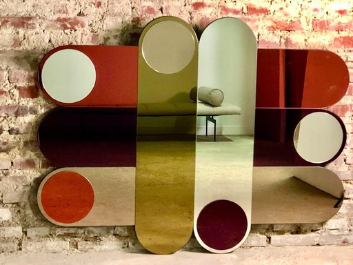 Specchio da circo in vetro fumé, 1994