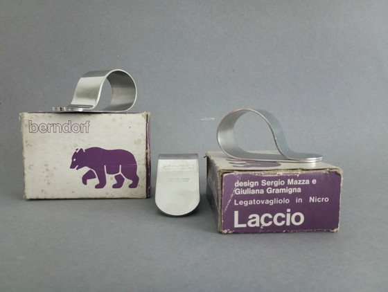 Image 1 of 3x portatovaglioli modernisti Sergio Mazza - Krupp Berndorf Milano anni '70