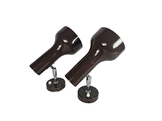 Image 1 of Hala Zeist - Modell 734 - Braun - Chrom - Wandstrahler (2) - 60er Jahre