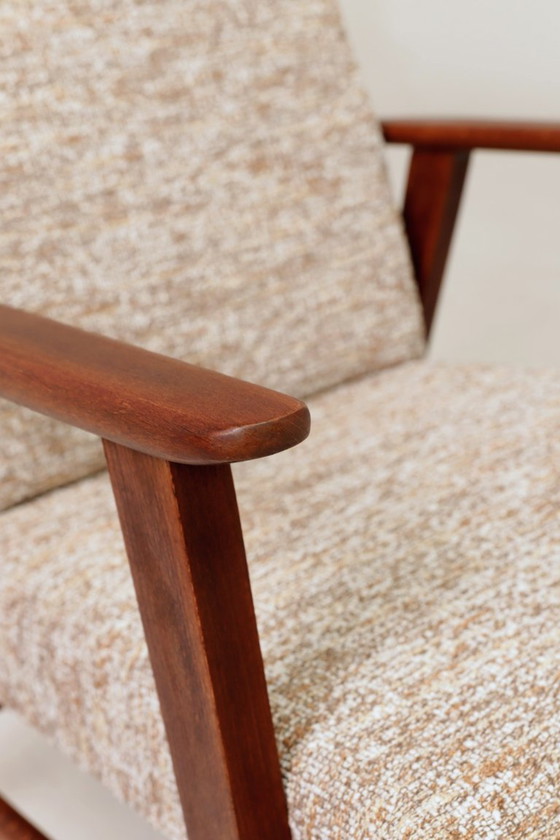 Image 1 of Fauteuil vintage granola au sucre brun 1970