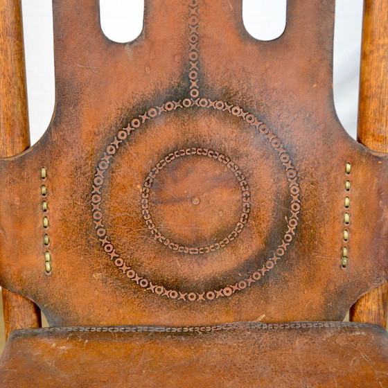 Image 1 of Vintage Hongaarse leren eetkamerstoelen, jaren 70 (2 stuks beschikbaar)