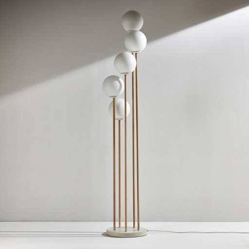 MK10053 Metal and glass floor lamp