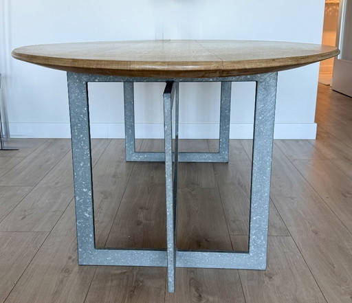Unique Design - Oval Solid Oak Table – eettafels, Metal (photo 2 of 7)