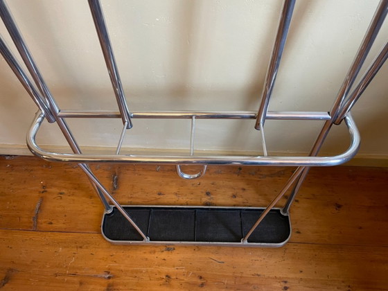 Image 1 of Wall coat rack Coat rack with mirror Vintage 1950s French