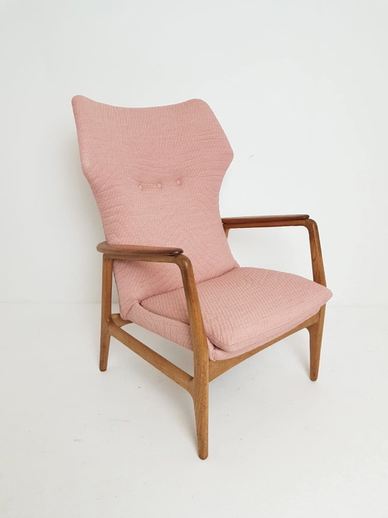 Poltrona Vintage Bovenkamp Rosa Nuovamente Rivestita Kvadrat Febrik – Poltrone, Wood, Polyester (photo 3 of 15)