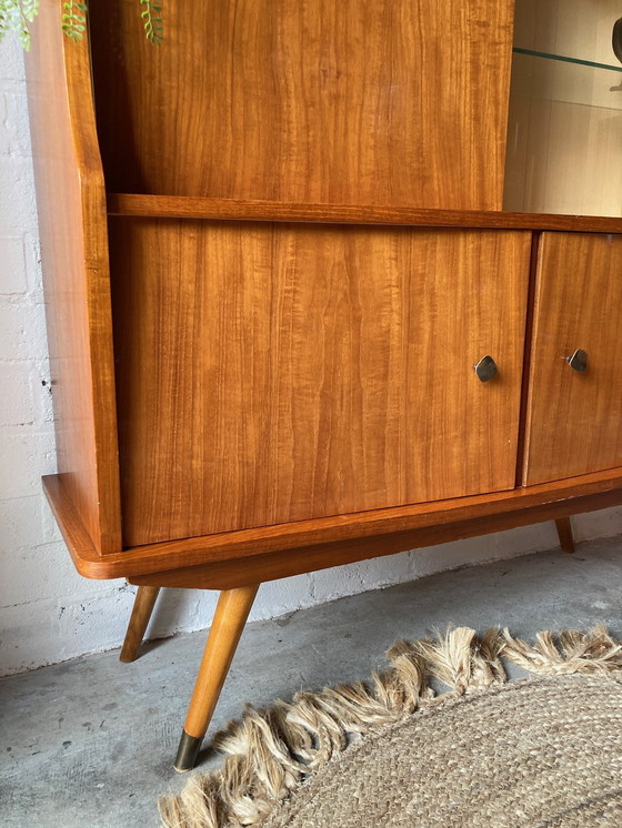 Image 1 of Buffet rétro vintage Mid Century, meuble haut, meuble de bar, vitrine d'exposition