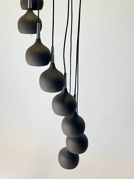 Image 1 of Lampada a sospensione vintage Hans-Agne Jakobsson Dome per AB Markaryd - Design svedese degli anni '70, 10 paralumi