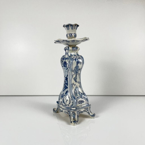 Delft candlestick by Royal Bonn, late 19th - early 20th century