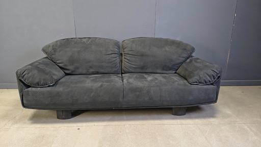Samtsofa von Saporiti Italia, 1980er Jahre