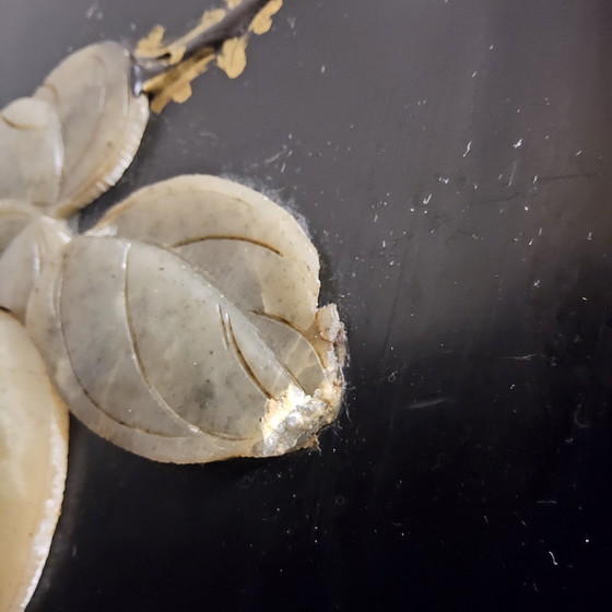 Image 1 of Armoire chinoise vintage en laque oiseaux fleurs (stéatite) armoire bohème / armoire orientale / armoire asiatique