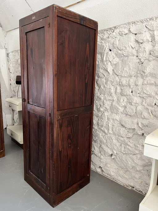Old wooden checkroom
