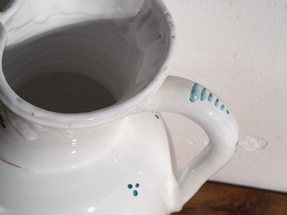 Brocca in ceramica smaltata antica, Impero Austro-Ungarico, Anno 1922, Stoviglie, Nero (foto 4 di 11)