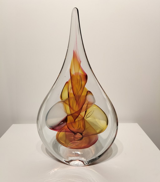 Goutte de cristal de la collection Ozzaro, en cristal de Bohême