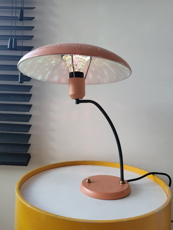 Image 1 of Vintage Louis Kalff desk lamp, Junior model, 1950s, orange color, Netherlands