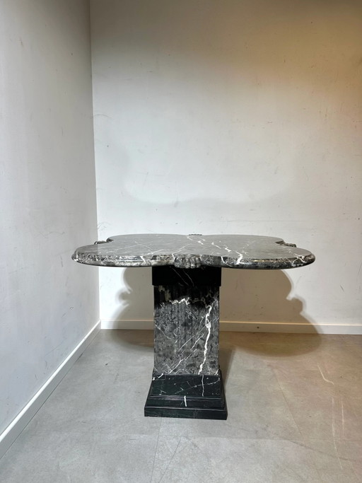 Mesa de centro vintage de mármol negro – eettafels (photo 2 of 4)
