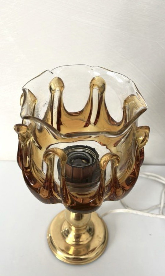 Image 1 of Lampe Vintage en Verre Oberglas, Autriche Années 70