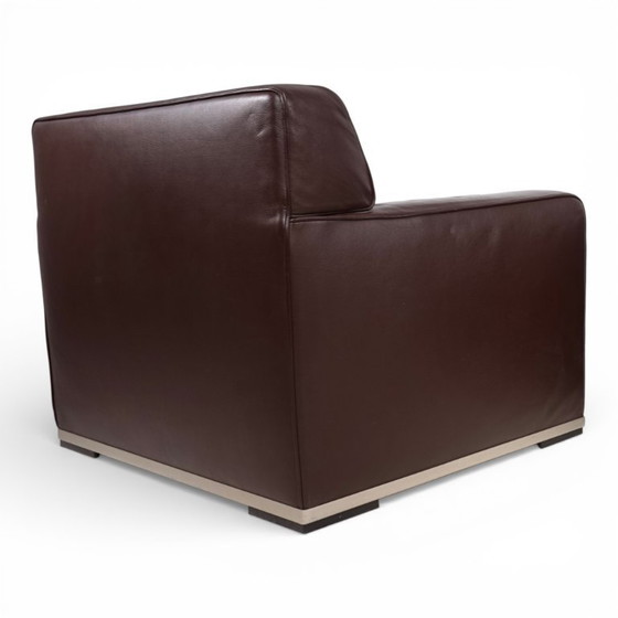 Image 1 of B&B Italia Maxalto Apta Imprimatur leren fauteuil van Antonio Citterio, 1999