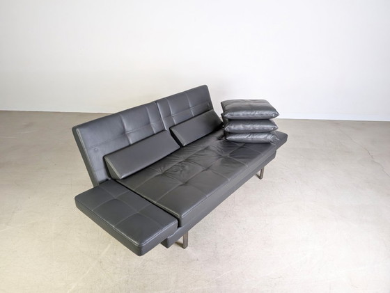 Image 1 of Original Brühl Amber Zweisitzer Sofa Couch Leder grau Design