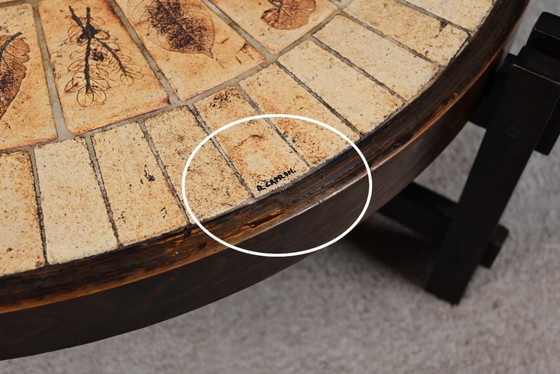 Image 1 of Coffee table signed R. Capron, Les Herbiers Collection, Vallauris – 1960