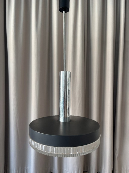 Kaiser Leuchten Mid-Century Pressed Glass Pendant Lamp, Germany, 1960s – hanglampen