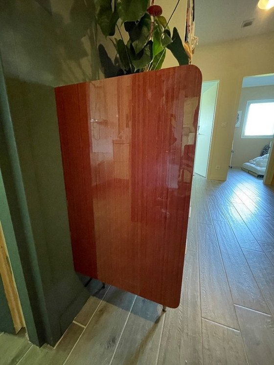 Image 1 of Commode Acajou Vintage 1960 - 4 tiroirs - Pieds Crayons