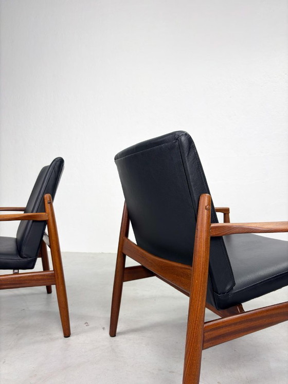 'Viken' Armchairs by Tove & Edvard Kindt Larsen for OPE – Leather, Wood (photo 6 of 20)