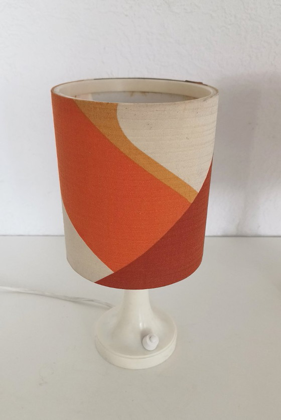 Ensemble de deux lampes de chevet des années 1960 – Plastic, Textile (photo 8 of 8)